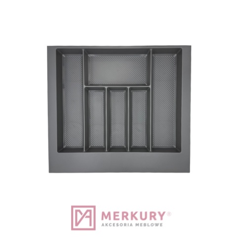 Wkład szufladowy MAX TE36.0121.05.007 do szafki 60cm grafit 490-550x490mm MERKURY Akcesoria Meblowe