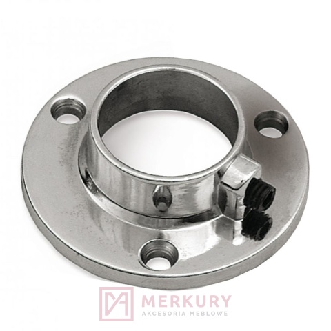 Rozetka do rury mocowanie drążka fi25 2szt, chrom połysk