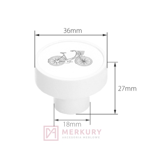 Gałka meblowa drewniana GD08 V40 rzęsy MERKURY Akcesoria Meblowe