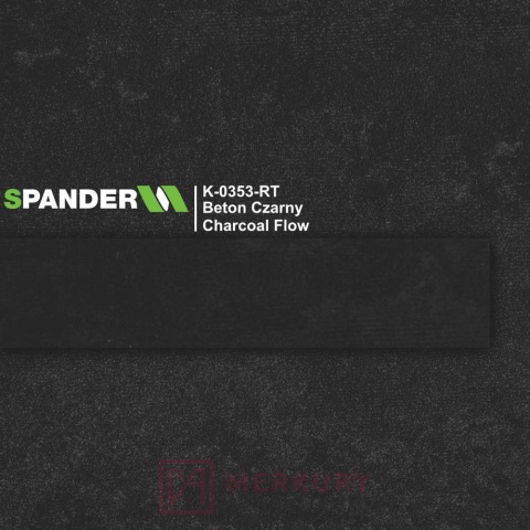 Obrzeże meblowe ABS 22mm, beton czarny K-0353-RT Spander