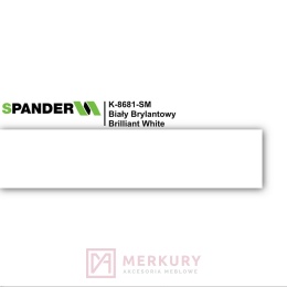 Obrzeże meblowe ABS 22mm, biały brylantowy K-8681-SM Spander