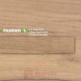 Obrzeże meblowe ABS 43mm, dąb craft złoty K-0003-PW Spander