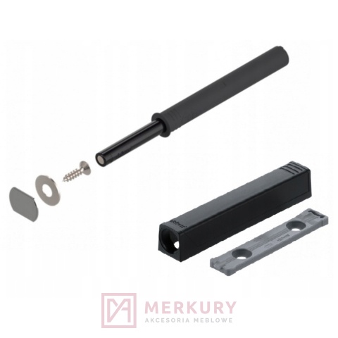 Odbojnik TIP-ON BLUM 956A1004 długi z magnesem, czarny SKLEP INTERNETOWY MERKURY AKCESORIA MEBLOWE MARIUSZ ADAMCZYK