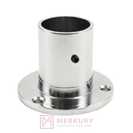 Rozetka do rury mocowanie drążka fi25mm, chrom połysk