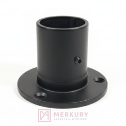 Rozetka do rury mocowanie drążka fi25mm, czarny mat