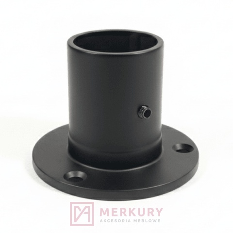 Rozetka do rury mocowanie drążka fi25mm, czarny mat