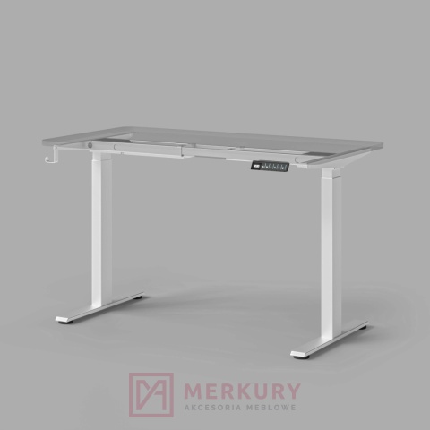 Stelaż biurka MULTI regulowany elektrycznie, H=72-120cm biały dwusilnikowy MERKURY AM Izdebnik