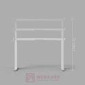 Stelaż biurka MULTI regulowany elektrycznie, H=72-120cm biały dwusilnikowy MERKURY AM Izdebnik