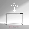 Stelaż biurka MULTI regulowany elektrycznie, H=72-120cm biały dwusilnikowy MERKURY AM Izdebnik
