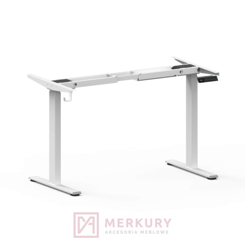 Stelaż biurka MULTI regulowany elektrycznie, H=72-120cm biały dwusilnikowy MERKURY AM Izdebnik