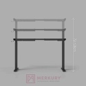 Stelaż biurka MULTI regulowany elektrycznie, H=72-120cm czarny dwusilnikowy MERKURY AM Izdebnik