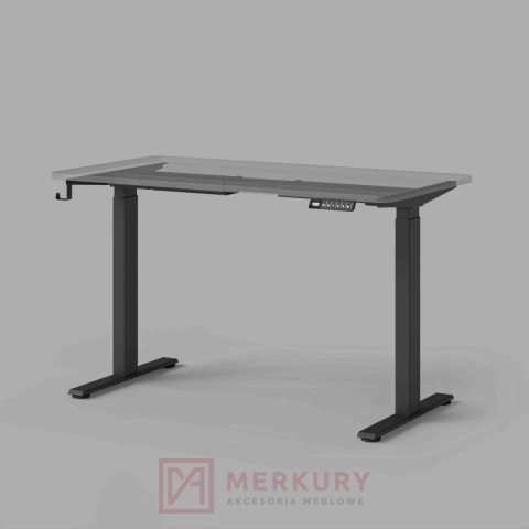 Stelaż biurka MULTI regulowany elektrycznie, H=72-120cm czarny dwusilnikowy MERKURY AM Izdebnik