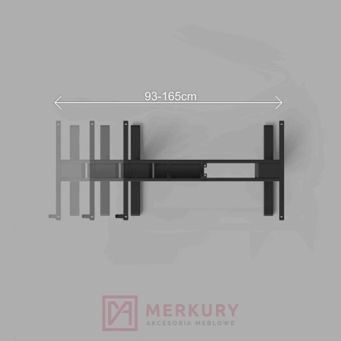 Stelaż biurka MULTI regulowany elektrycznie, H=72-120cm czarny dwusilnikowy MERKURY AM Izdebnik