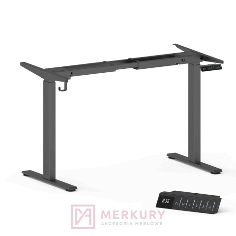 Stelaż biurka MULTI regulowany elektrycznie, H=72-120cm czarny dwusilnikowy MERKURY AM Izdebnik