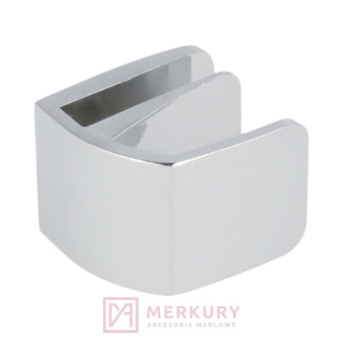 Uchwyt do szklanych drzwi, gablot SQUARE chrom MERKURY Akcesoria Meblowe