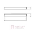 Uchwyt meblowy DU02 UA02 czarny mat 576/600mm MERKURY Akcesoria Meblowe
