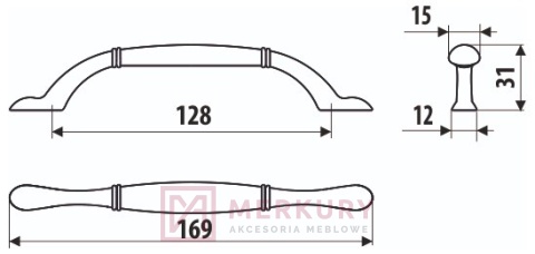 UR49 Uchwyt meblowy, biały mat, GAMET, sklep internetowy MERKURY Akcesoria Meblowe Mariusz Adamczyk