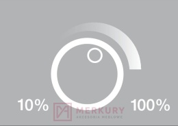 Wyłącznik/włącznik dotykowy z fukcją ściemniania Loox 833.89.134, srebrny