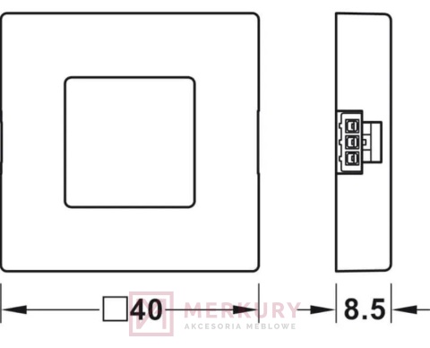 Wyłącznik/włącznik sensorowy do drzwi Loox nawierzchniowy, czarny 833.89.182
