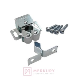 Zatrzask meblowy rolkowy do drzwi, żółty ocynk