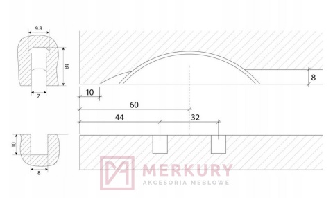 Złączka Lamello DIVARIO P-18, niewidoczne złącze do półek, Zeta P2/CNC