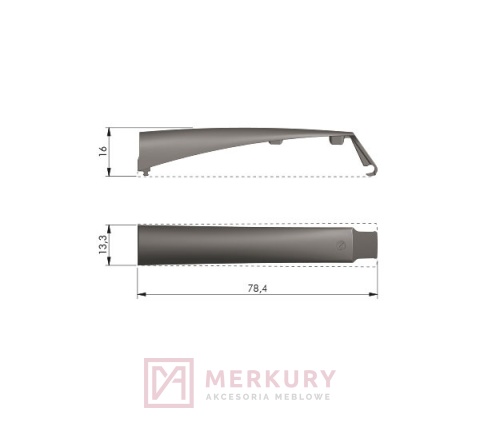 ADAPTER tipon tip-on kapush push to open antracyt gumka magnez MERKURY Akcesoria Meblowe
