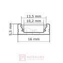 Profil do LED nawierzchniowy PLA-NA5, aluminium, 2m