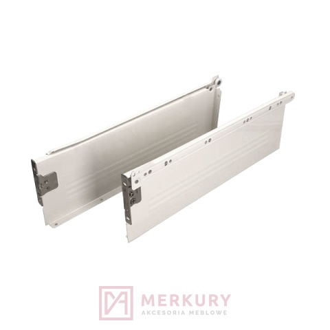Bok szuflady GAMET SPR2118 400 mm – biały system szuflady metalowej