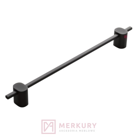 Uchwyt meblowy UZ-STRAW 192 mm czarny mat – designerski uchwyt loftowy GTV