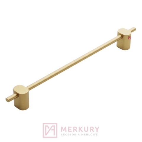 Uchwyt meblowy UZ-STRAW 192 mm złoto szczotkowane jasne – designerski uchwyt loftowy GTV
