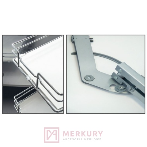 Kosz Magic Corner FGV DUETTO antracyt 600mm prawy