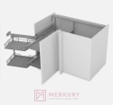 Kosz Magic Corner FGV DUETTO antracyt 450mm lewy
