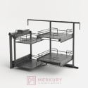 Kosz Magic Corner FGV DUETTO antracyt 450mm prawy