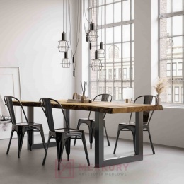 Noga stelażowa INDUSTRIA prostokąt, 710x820mm, profil 80x80mm, czarny MERKURY AKCESORIA MEBLOWE