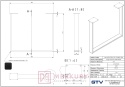 Noga stelażowa INDUSTRIA prostokąt, 710x820mm, profil 80x80mm, czarny MERKURY AKCESORIA MEBLOWE