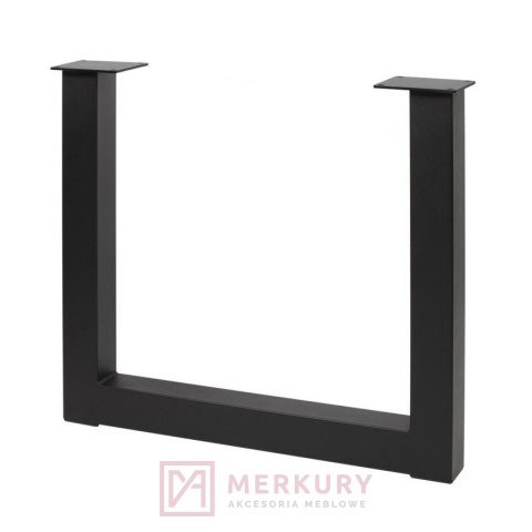 Noga stelażowa INDUSTRIA prostokąt, 710x820mm, profil 80x80mm, czarny MERKURY AKCESORIA MEBLOWE
