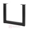 Noga stołowa INDUSTRIA "U" prostokąt, 710x820mm, profil 80x80mm, czarny