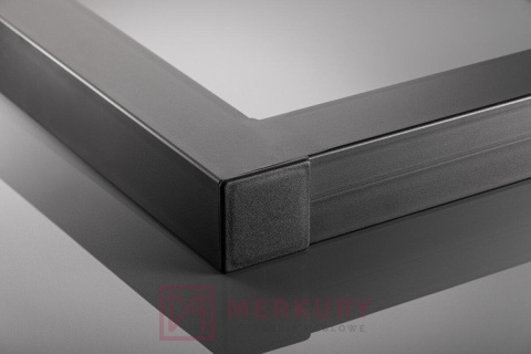 Noga stelażowa INDUSTRIA prostokąt, 710x820mm, profil 80x80mm, czarny MERKURY AKCESORIA MEBLOWE