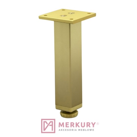 Nóżka meblowa regulowana LG-010 złoty mat H-100mm MERKURY Akcesoria Meblowe