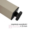 Nóżka meblowa regulowana kaszmir mat H-150mm MERKURY Akcesoria Meblowe