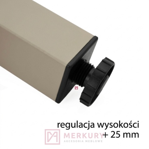 Nóżka meblowa regulowana kaszmir mat H-100mm MERKURY Akcesoria Meblowe