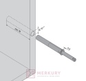 Odbojnik TIP-ON BLUM 956A1006 długi szary MERKURY Akcesoria Meblowe