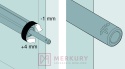 Odbojnik TIP-ON BLUM 956A1006 długi szary MERKURY Akcesoria Meblowe