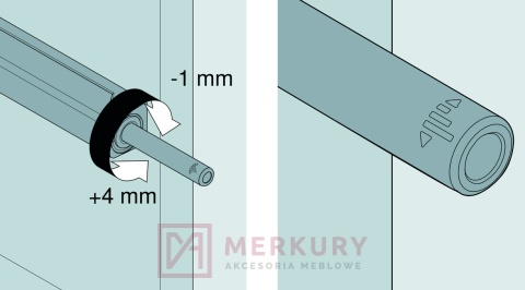 Odbojnik TIP-ON BLUM 956A1006 długi szary MERKURY Akcesoria Meblowe