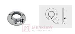Rozetka do rury mocowanie drążka fi25mm, czarny mat