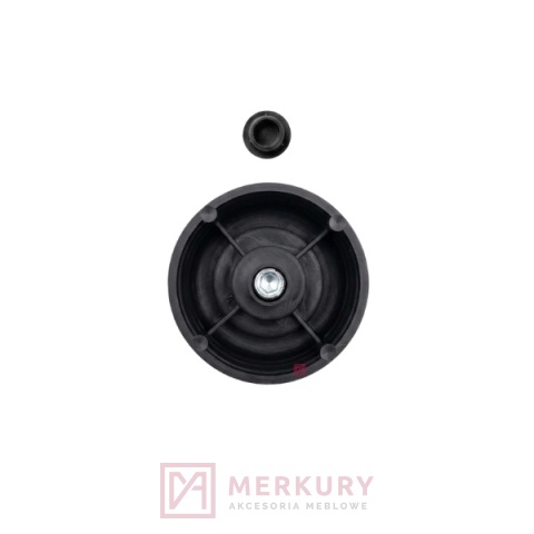 Stopka meblowa regulowana fi 50 mm czarna H-27 mm