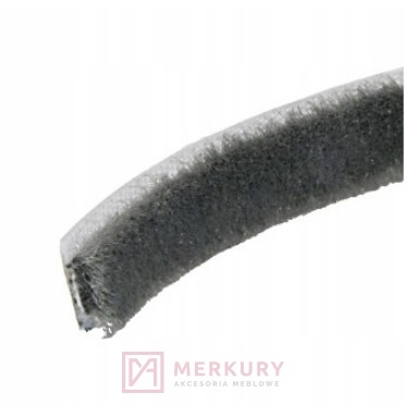 Szczotka odbojowa do szafy 4,8 x 6 mm wpuszczana Laguna, szara