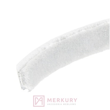 Szczotka odbojowa przeciwkurzowa do szafy 14 x 6 mm wpuszczana Laguna, biała