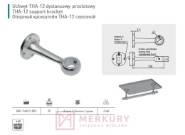 Uchwyt dystansowy GTV MR-THA12-001-CH fi 25 mm przelotowy, chrom połysk