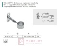 Uchwyt dystansowy GTV WP-011 fi 25 mm, regulowany, zamknięty, chrom połysk